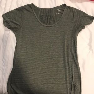 St. John’s Bay green striped scoop neck